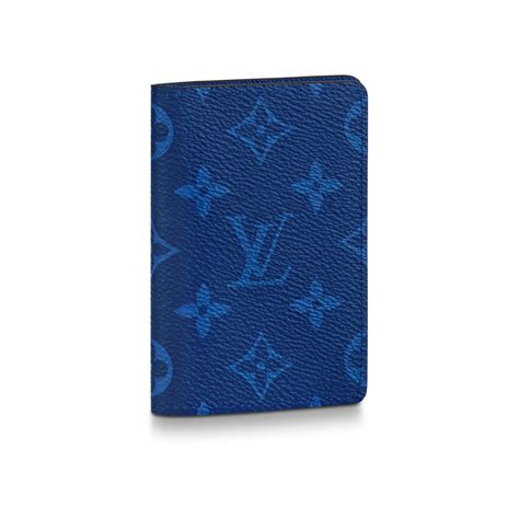 louis vuitton mens taiga zip wallet blue